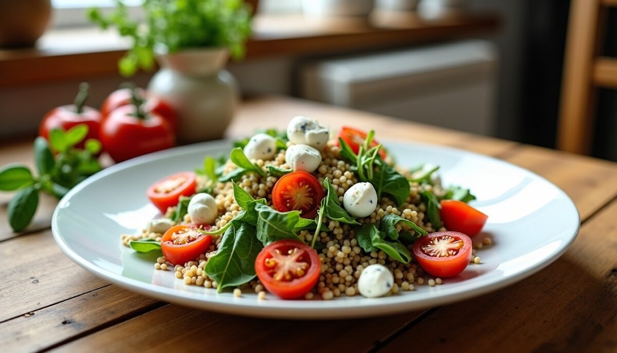 Délice croquant : recette gourmande de salade de quinoa au fromage bleu