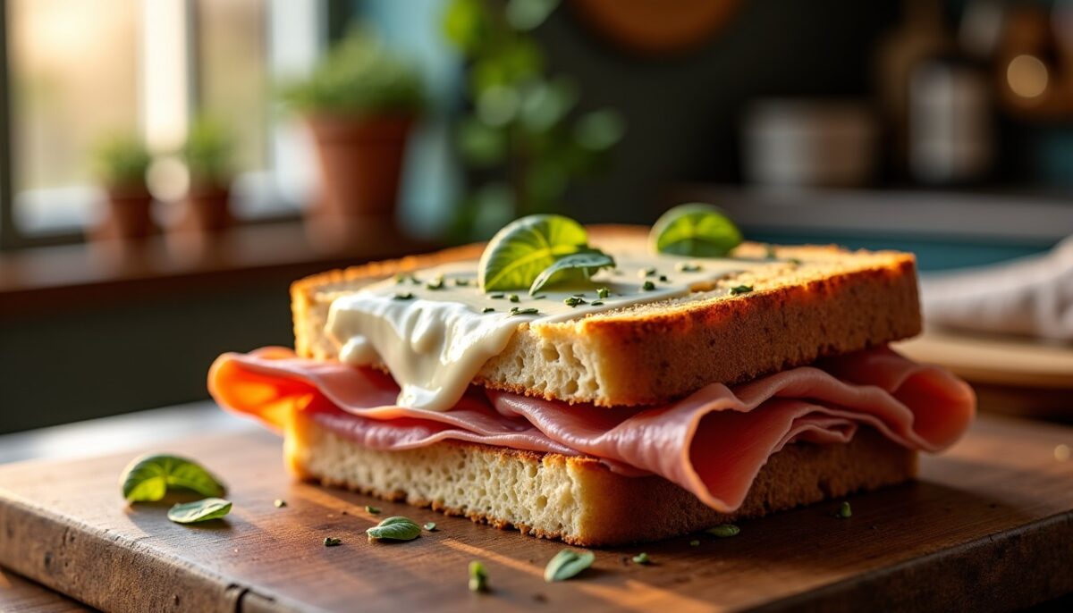 Délicieux Croque-Monsieur au Jambon Sec et Sa Onctueuse Crème de Bleu