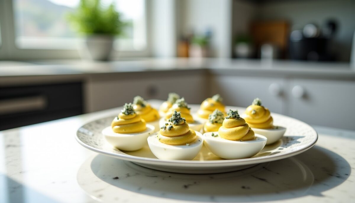 Oeufs durs réinventés : une mayonnaise au bleu pour sublimer vos bouchées