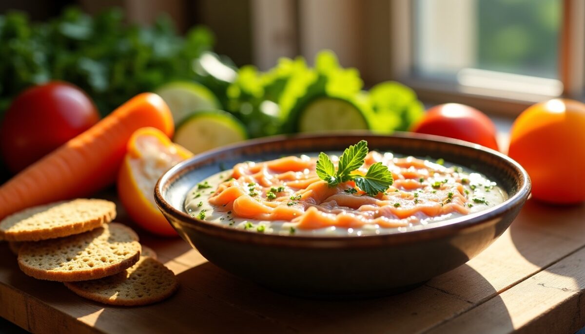Délice de Dip au Saumon et Fromage de Chèvre Frais : Une Recette Gourmande à Tester