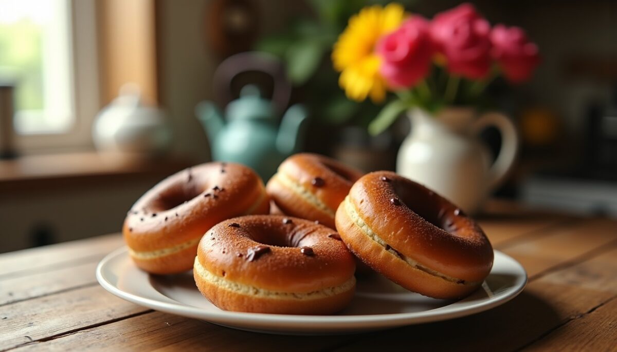 Délices légers : donuts au Nutella cuits au four pour une gourmandise santé