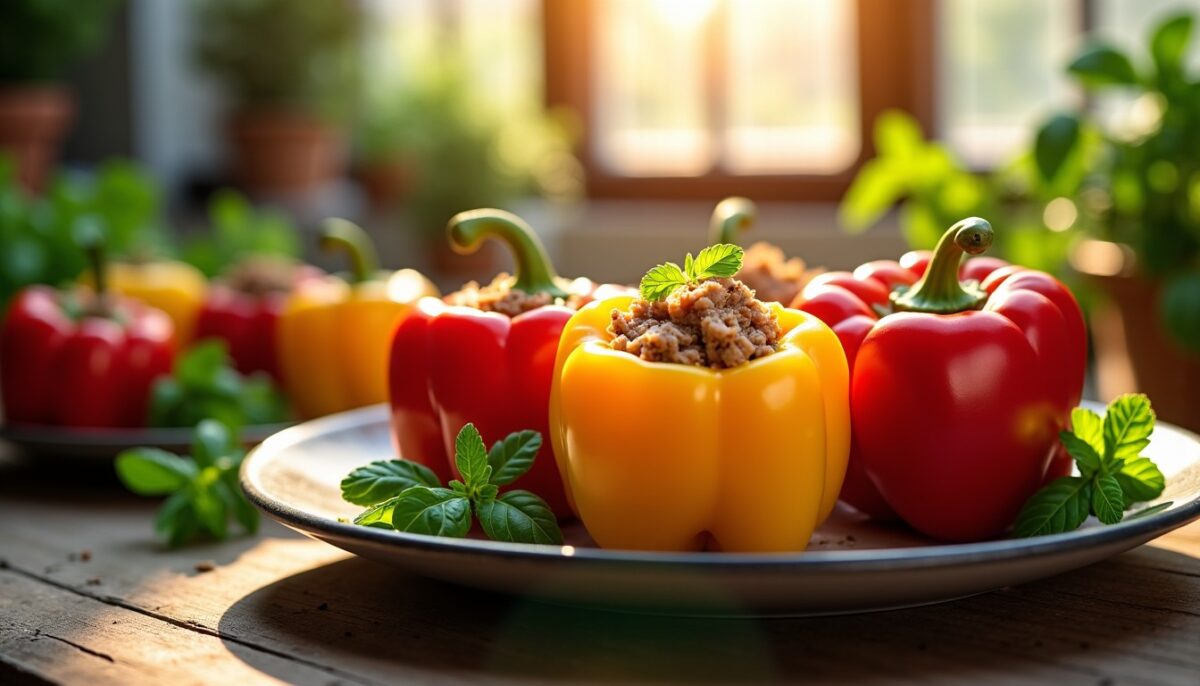 Délicieux poivrons farcis au thon : une recette simple et gourmande à tester absolument