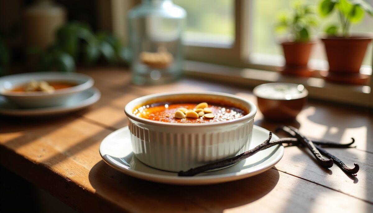 Crème brûlée allégée à l’amande et à la vanille : une recette gourmande et simple à réaliser
