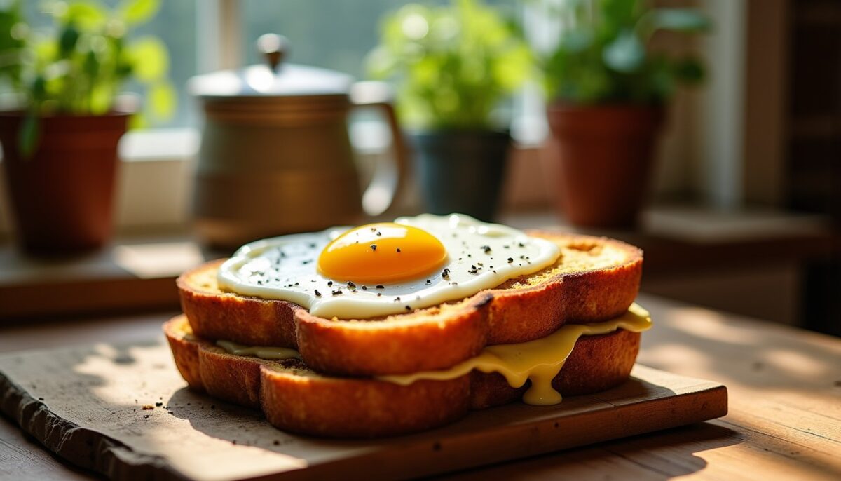 Délice fondant : la recette gourmande du croque-madame au bleu