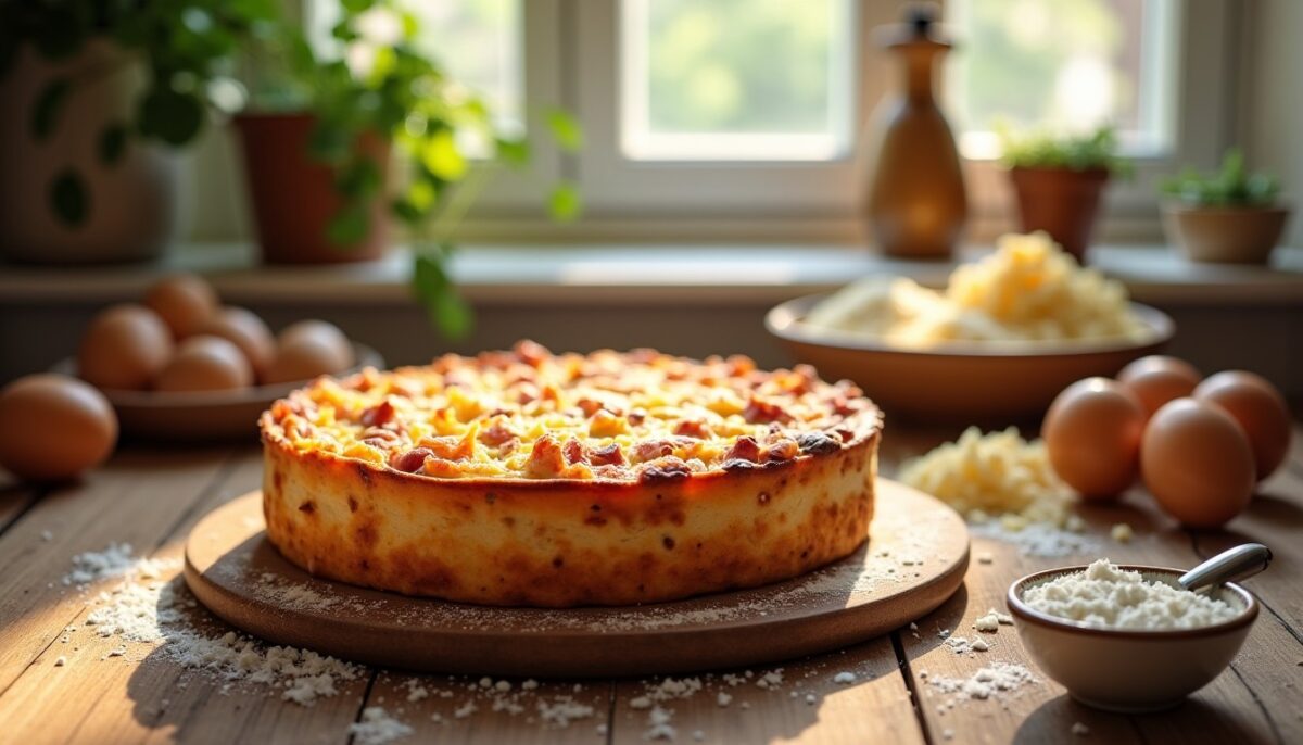 Recette simplissime de cake jambon-fromage préparée au Thermomix