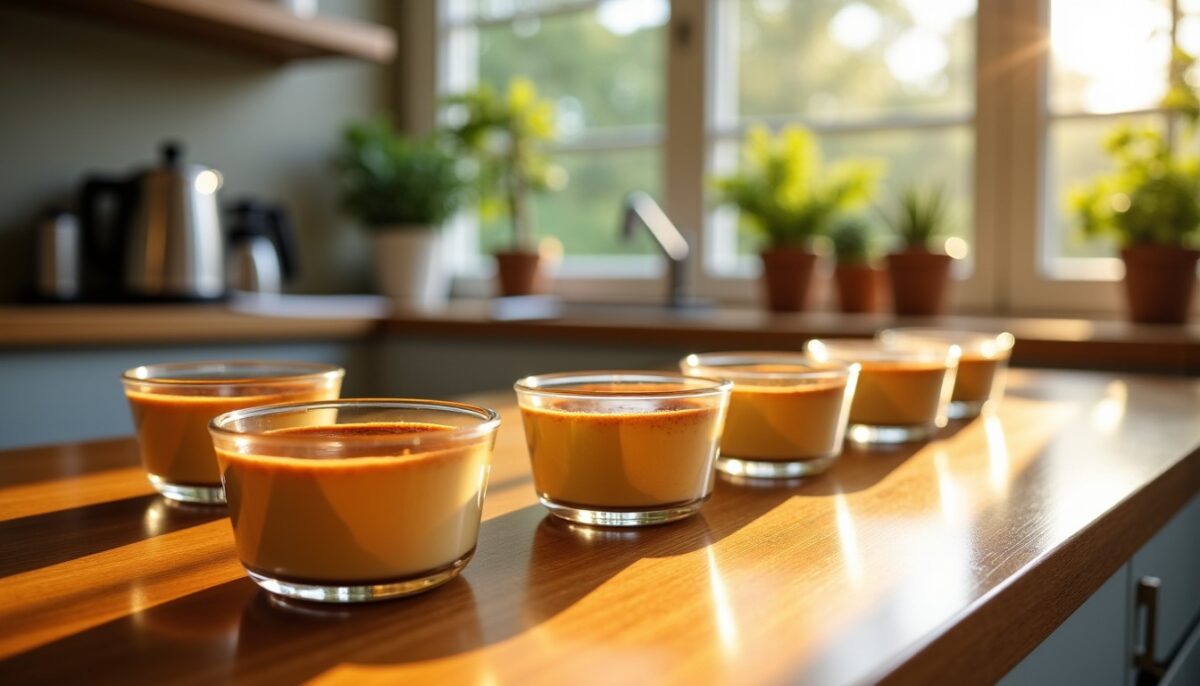 Délicieux Flans au Café Faibles Calories Dukan, prêts en un clin d'œil au Micro-ondes