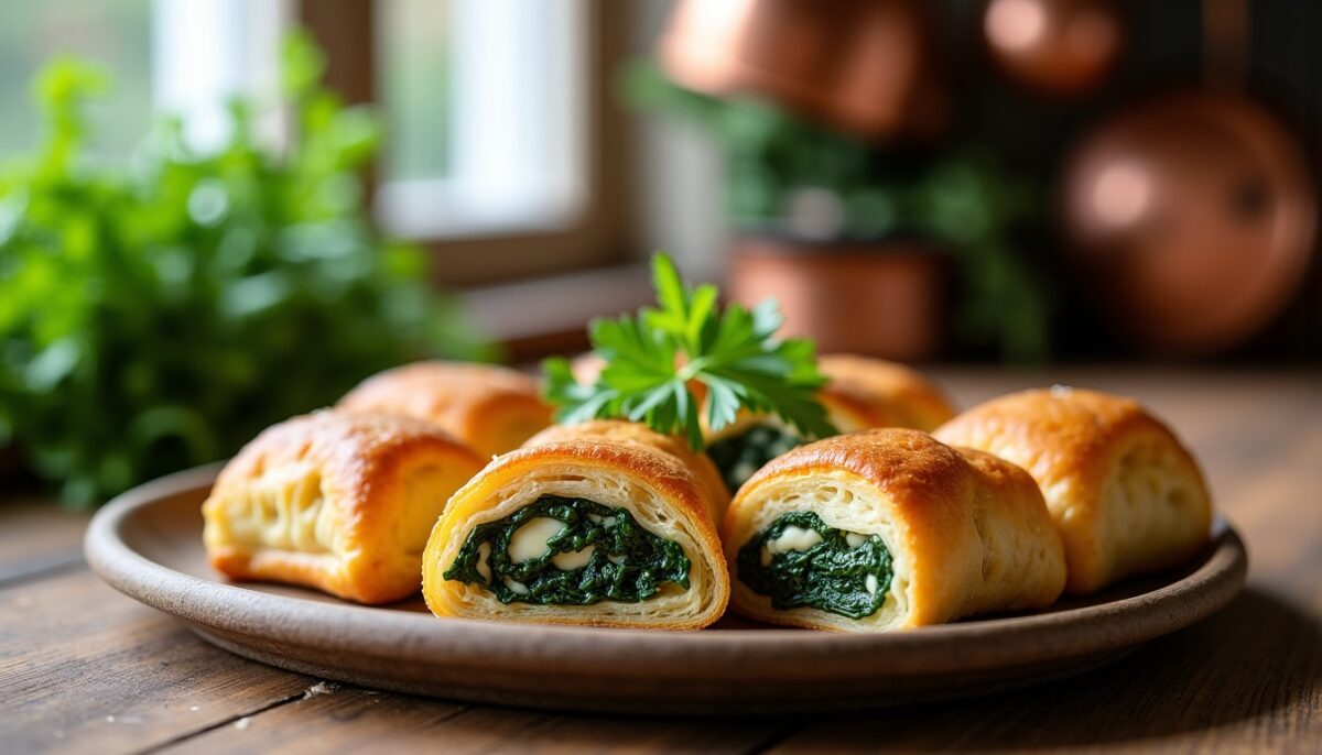 Délices croustillants : Bricks épinards, thon et fromage frais pour un festin savoureux