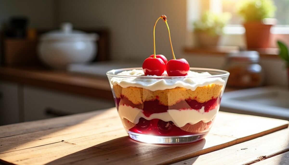 Délice fruité : trifle aux cerises en sirop léger, une recette pleine de saveurs