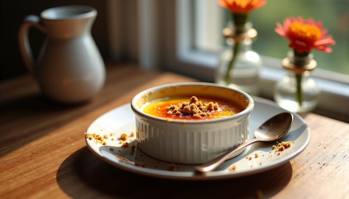 Crème brûlée légère au spéculoos : un dessert express à savourer sans attendre