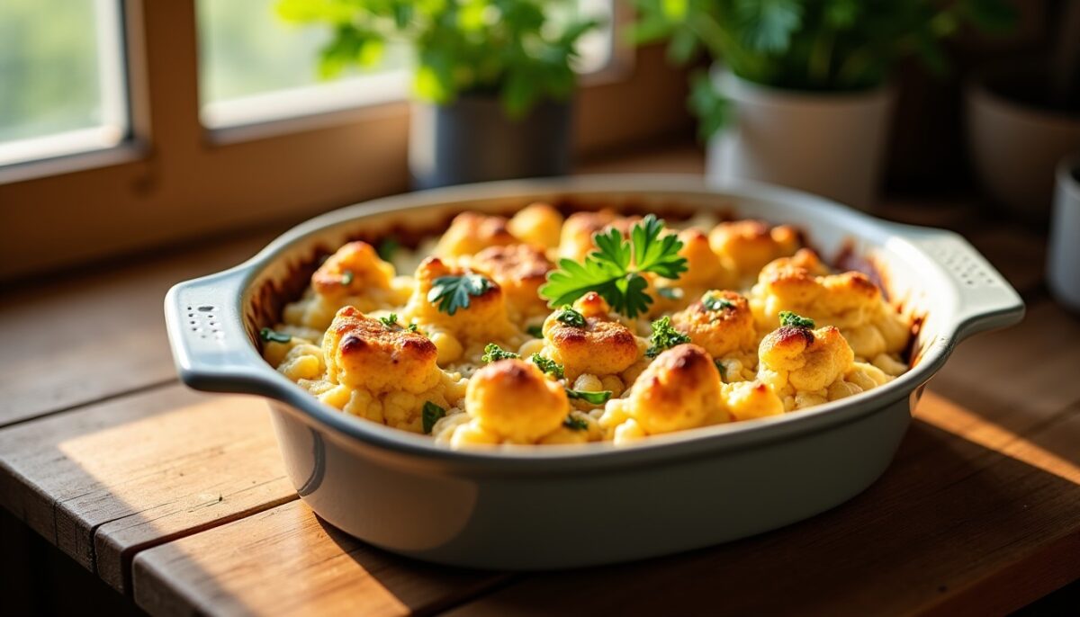 Délicieux chou-fleur gratiné à la béchamel légère : la recette familiale incontournable