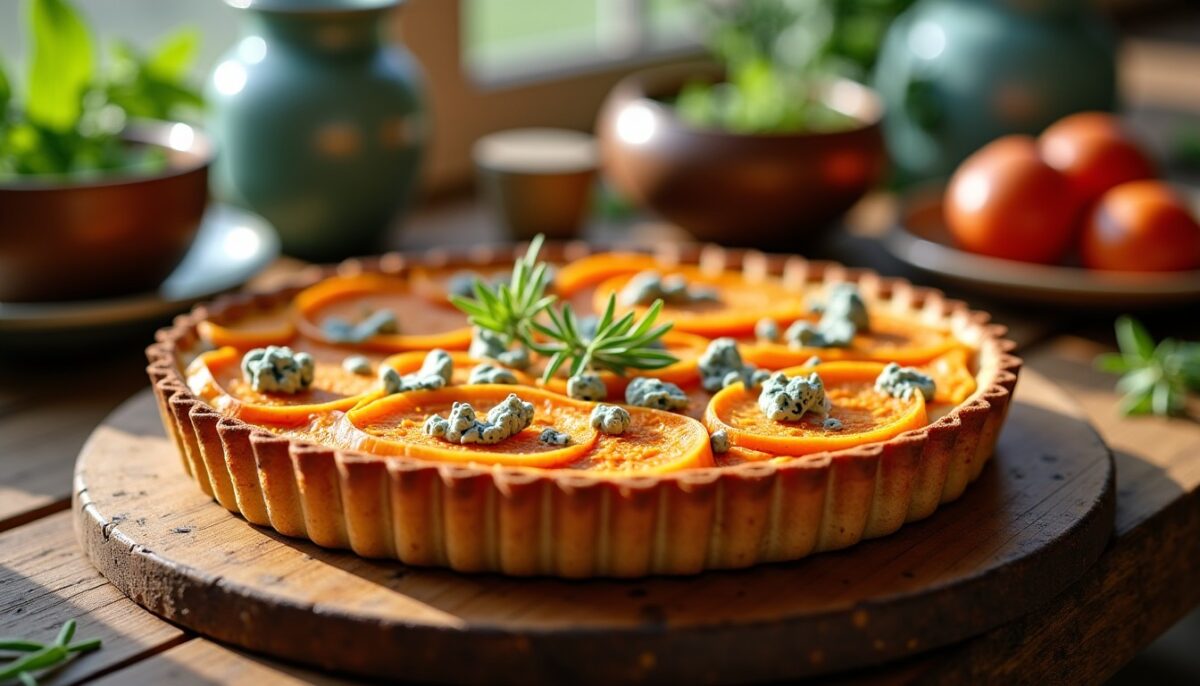 Tarte gourmande au fromage bleu et patates douces : la recette simple pour un festin savoureux