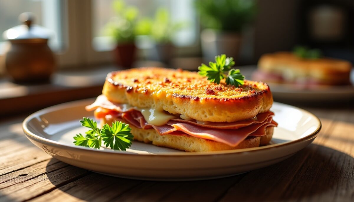 Délice rapide : croque-monsieur au jambon croustillant et gratiné au four