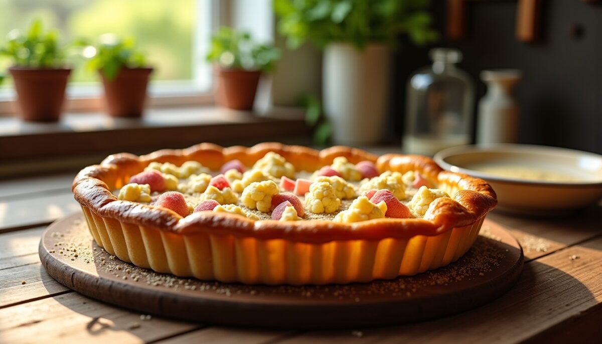 Découvrez notre recette de tarte légère au chou-fleur, jambon et muscade pour un repas savoureux et équilibré !