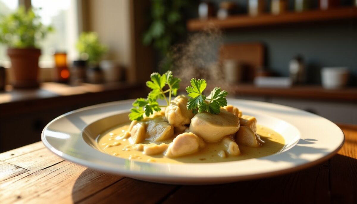 Délice crémeux : la blanquette de volaille au fromage frais, une recette gourmande à découvrir