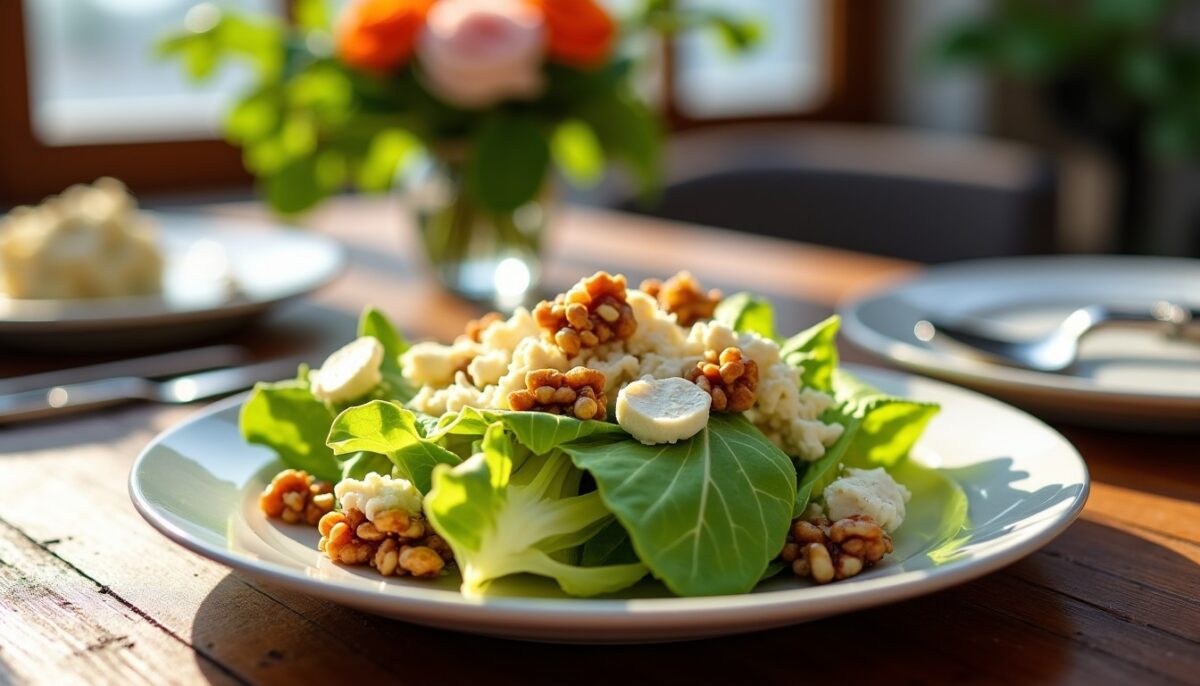 Découvrez la recette gourmande de la salade d’endives au roquefort et noix croquantes