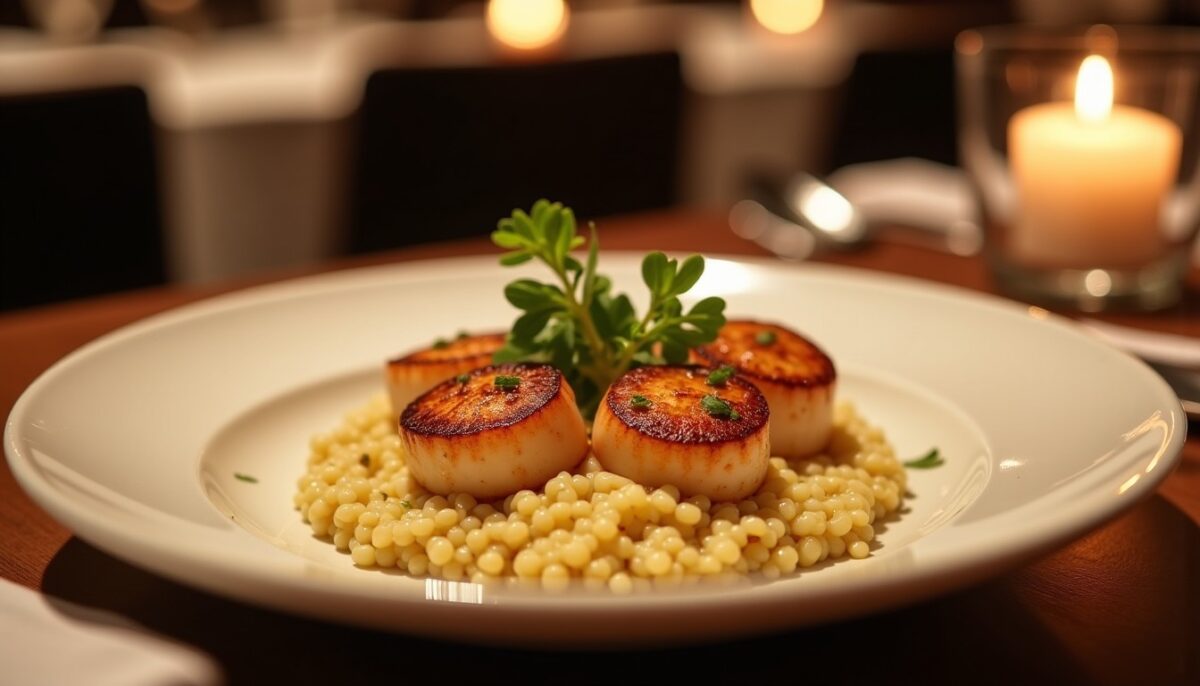 Délicatesse en cuisine : Risotto léger aux noix de Saint-Jacques, un plat raffiné à savourer