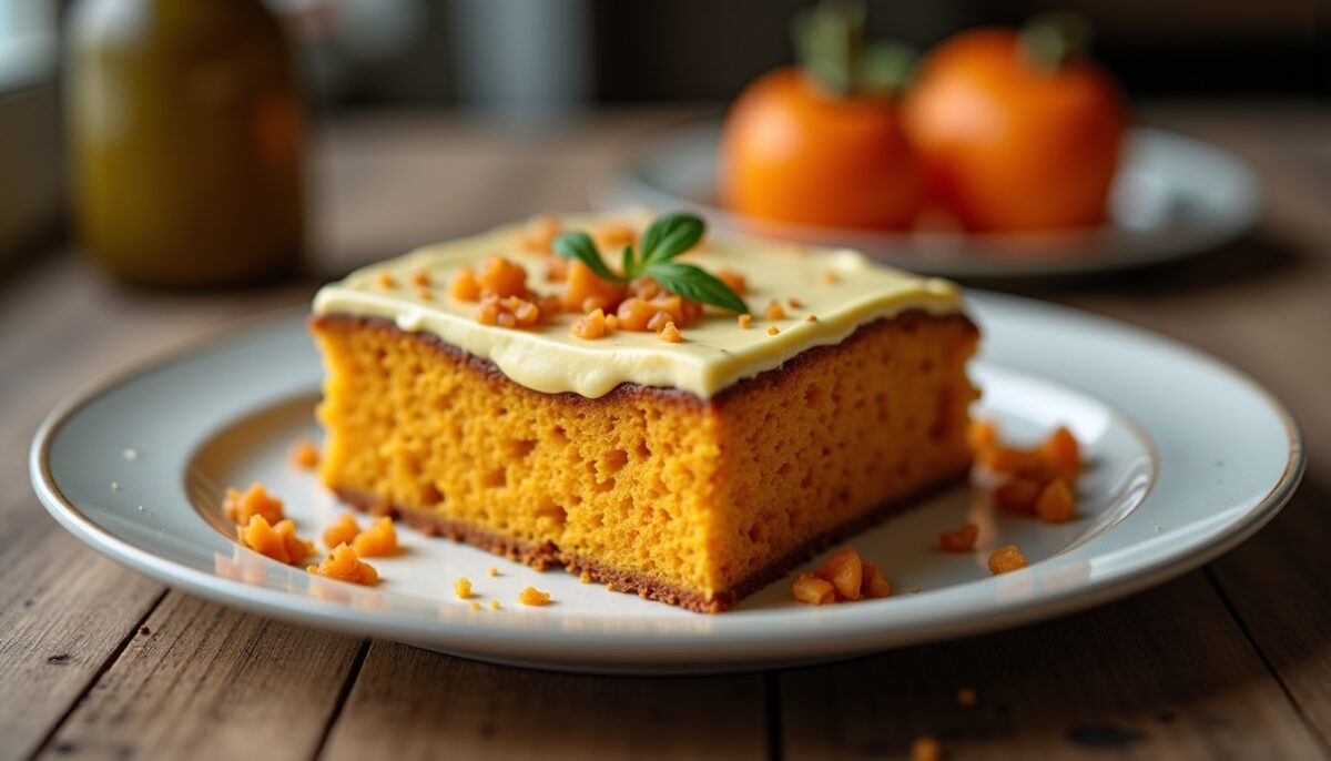 Délice salé : Cake moelleux aux carottes, moutarde relevée et fromage fondant