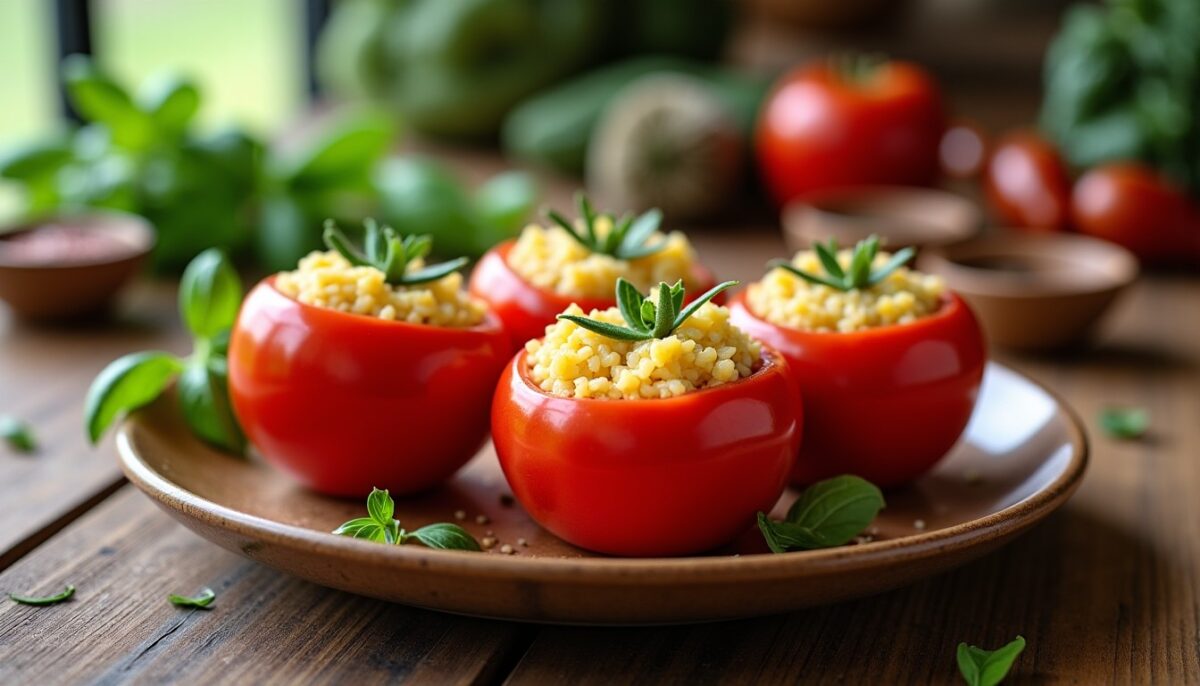Tomates farcies gourmandes au riz et gouda : une recette savoureuse à découvrir