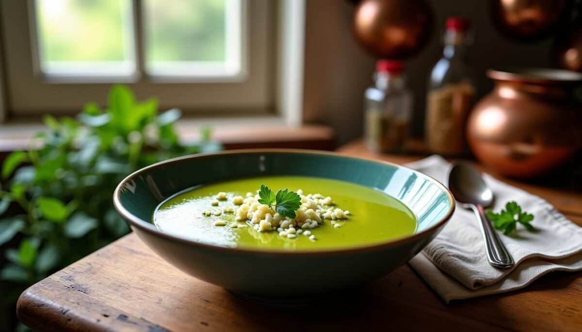 Délice crémeux : Soupe de courgettes au Bleu d’Auvergne, simple et gourmande