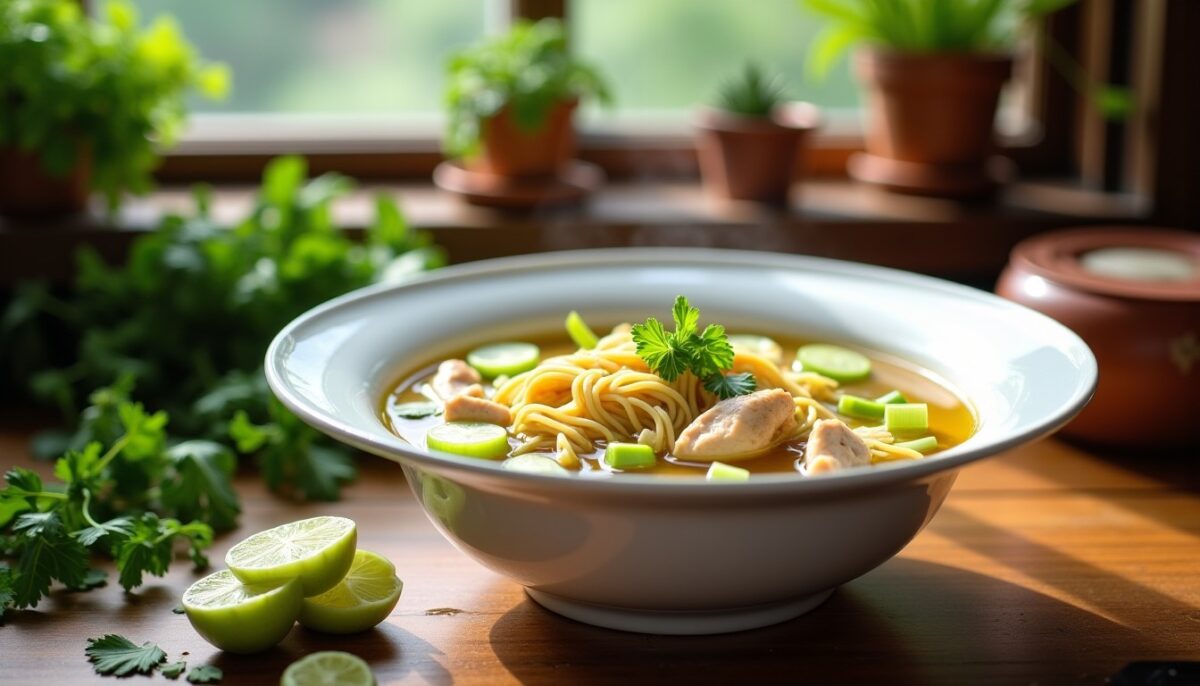 Délicieuse Soupe Légère de Nouilles au Poulet et Céleri : Une Recette Réconfortante et Saine