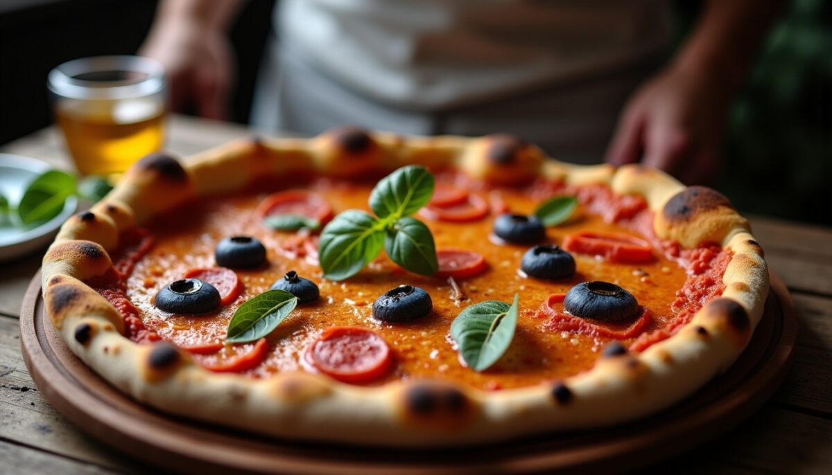 Délice Authentique : Pizza Gourmande au Bleu et Chorizo