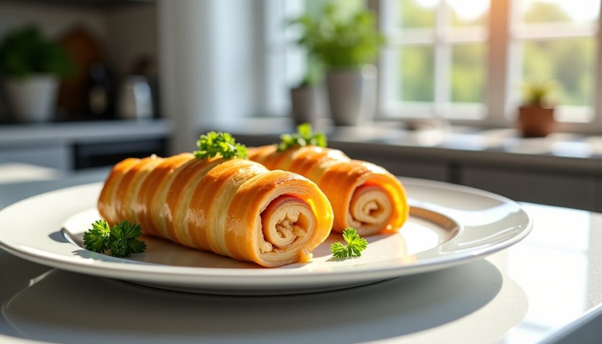 Délicieuses roulades bicolores de maquereaux en pâte feuilletée : une recette à la fois savoureuse et légère