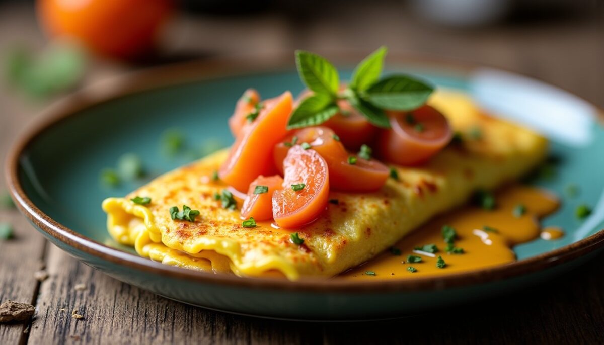 Délice d'omelette au saumon fumé et chèvre : une recette gourmande à savourer