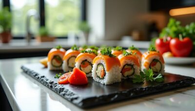 Découvrez la recette gourmande des California Rolls au fromage de brebis