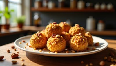 Croquettes de poulet croustillantes aux Spécial K, parsemées de noisettes et d'amandes pour une touche légère et gourmande