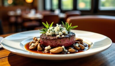 Délice de filet mignon au fromage bleu et champignons : une recette savoureuse et raffinée