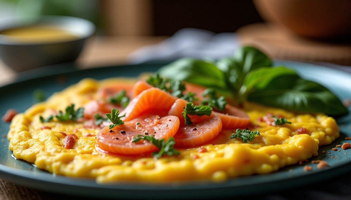 Omelette gourmande au saumon et fromage : découvrez une recette pleine de saveurs