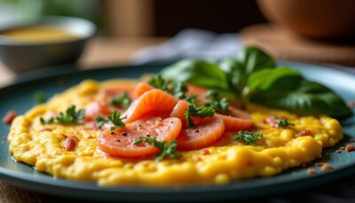 Omelette gourmande au saumon et fromage : découvrez une recette pleine de saveurs