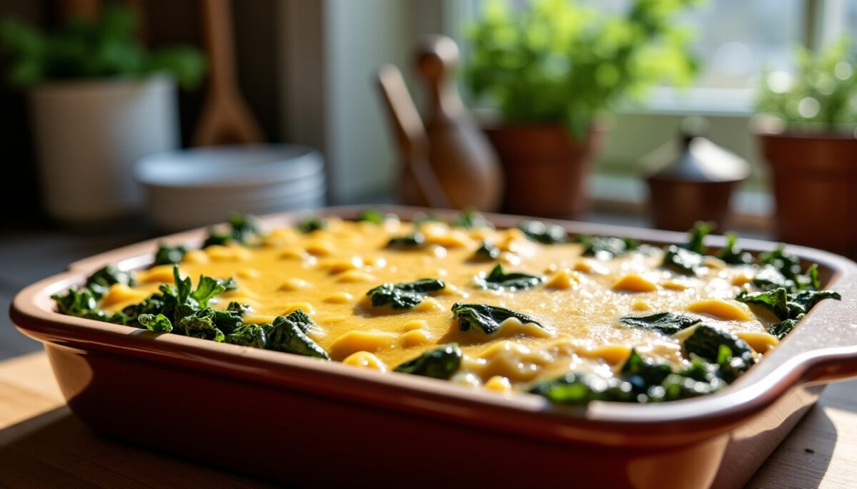 Délice fondant : gratin de blettes nappé d'une béchamel légère et gourmande