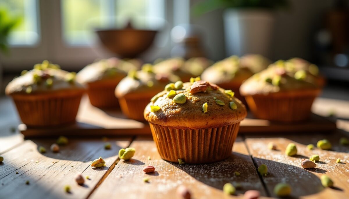 Muffins chocolat-pistache allégés : la recette gourmande qui allie plaisir et santé