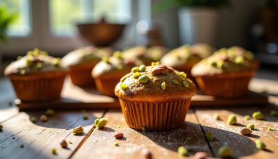 Muffins chocolat-pistache allégés : la recette gourmande qui allie plaisir et santé