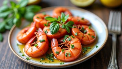 Crevettes sautées à la sauce légère coco, gingembre et citron vert : une explosion de saveurs fraîches