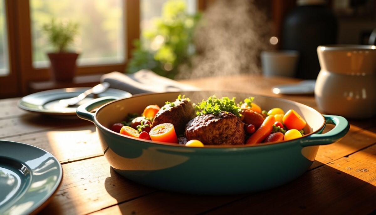 Délice léger : casserole de bœuf savoureuse aux légumes du déjeuner