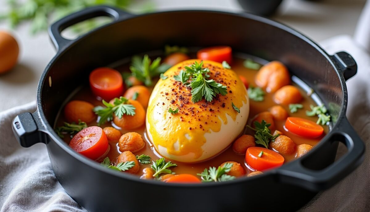 Délicieux œuf cocotte au Maroilles et lardons : une recette gourmande et authentique