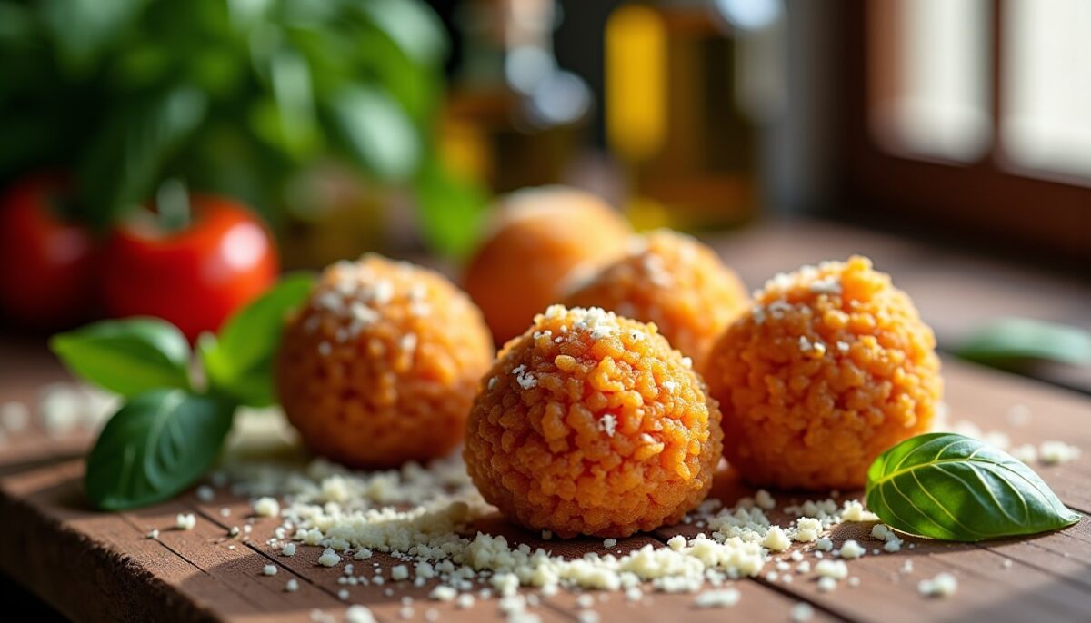 Arancini Siciliens Authentiques : Délicieuses Boulettes de Riz Fourrées à l'Italienne