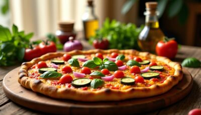 Tarte flambée végétarienne : une recette gourmande et pleine de saveurs