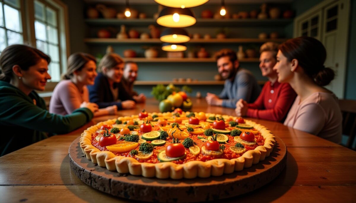 Ma tarte aux légumes du soleil a fait l’unanimité : mes invités ont littéralement raclé le plat et ont voulu savoir où elle était achetée !