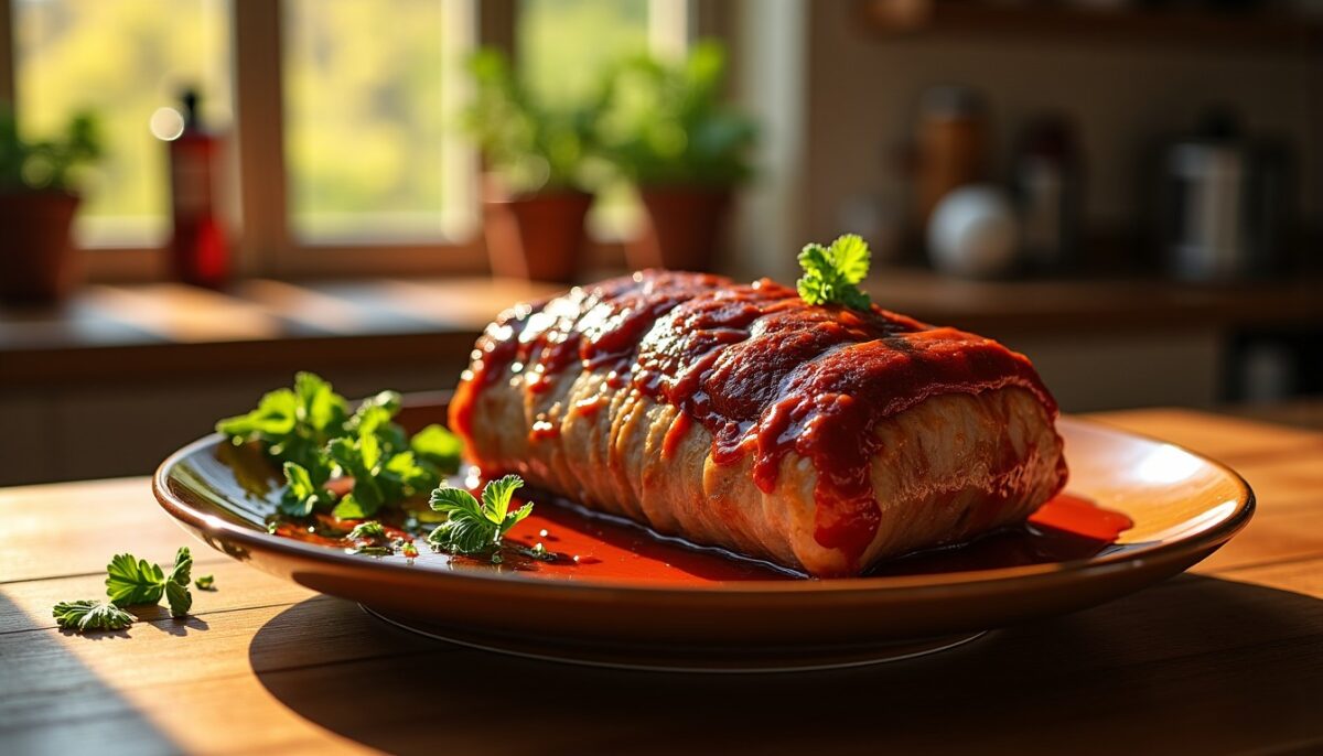 Échine de porc fondante nappée d'une sauce barbecue onctueuse : la recette confite qui régale