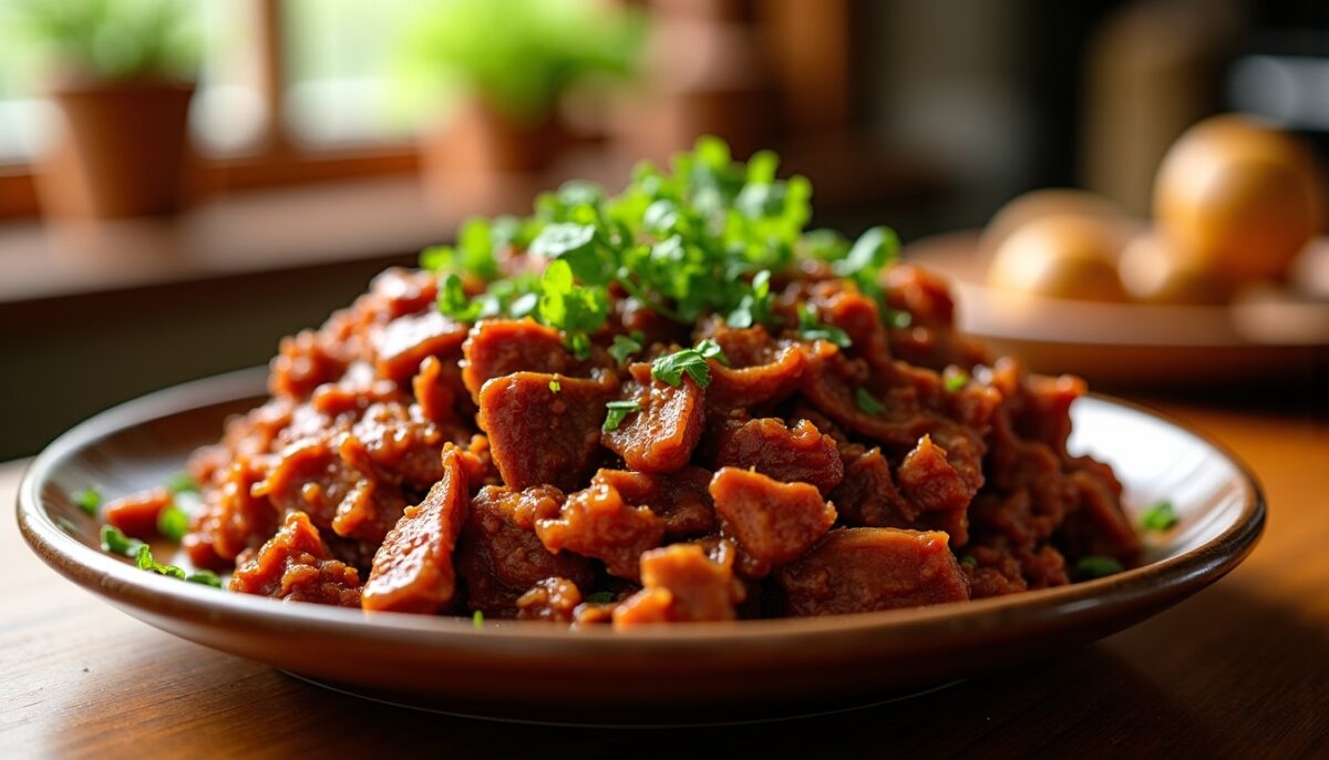 Pulled pork tendre au Cookeo nappé d'une sauce barbecue maison savoureuse
