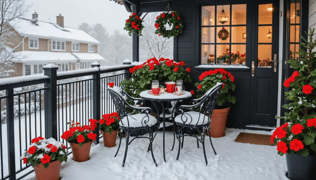 transformez votre balcon en un véritable havre hivernal pour vos géraniums grâce à notre technique infaillible. apprenez à protéger vos plantes des rigueurs de l'hiver tout en embellissant votre espace extérieur. profitez d'un environnement fleuri même en saison froide!