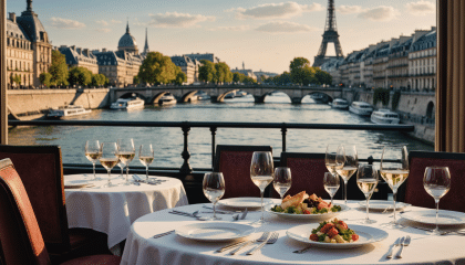 embarquez pour une expérience inoubliable avec notre croisière gastronomique sur la seine. découvrez paris autrement, tout en savourant des plats raffinés préparés par des chefs talentueux. profitez de magnifiques vues sur les monuments emblématiques de la ville et laissez-vous porter par la magie de la gastronomie française au fil de l'eau.
