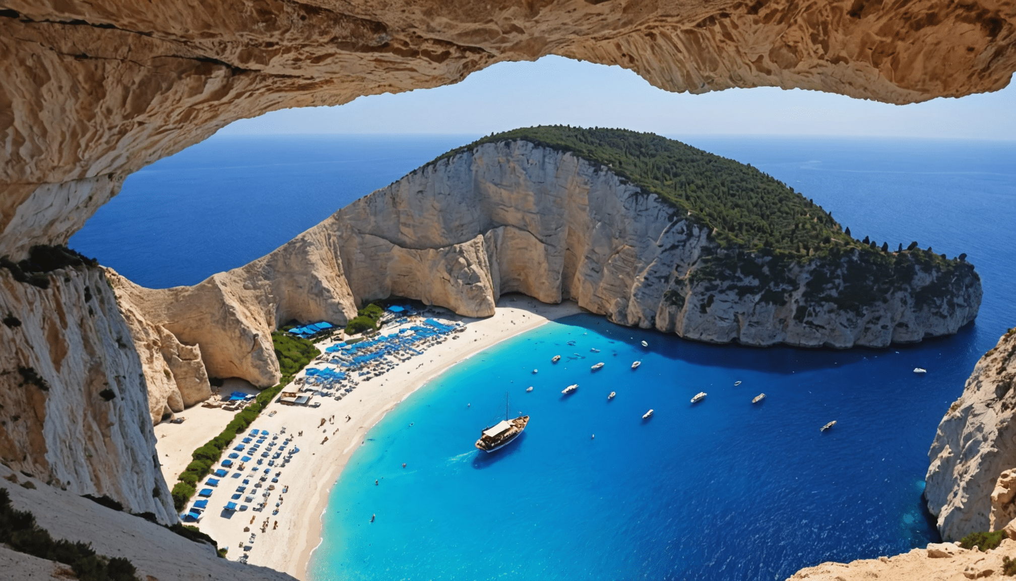Navagio | Beige Straw Tote Bag