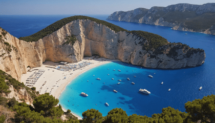 explorez la plage de navagio à zakynthos, un véritable trésor caché aux eaux cristallines et aux falaises spectaculaires. découvrez ses paysages à couper le souffle et laissez-vous envoûter par son ambiance unique. une escapade inoubliable vous attend sur cette plage emblématique.