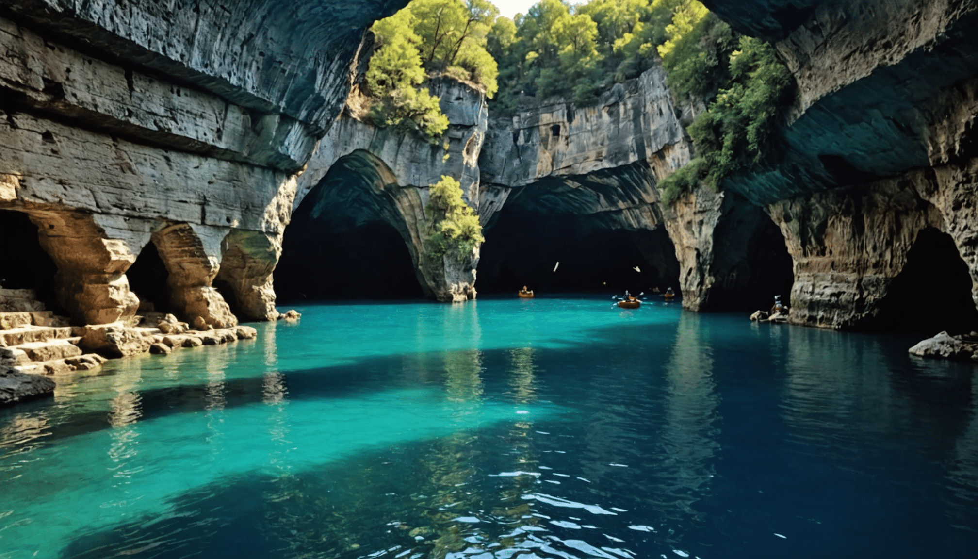 plongez dans un monde féérique en visitant la grotte enchantée et le lac secret de melissani sur l'île de céphalonie. explorez ce site naturel aux eaux cristallines et laissez-vous séduire par la magie de ce trésor caché.