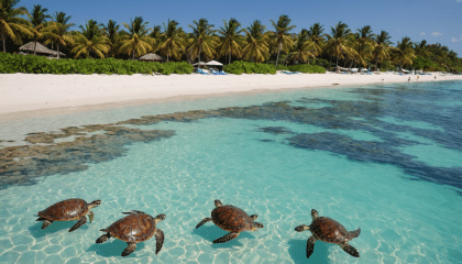 découvrez les meilleurs spots pour nager avec des tortues dans les caraïbes. explorez des eaux cristallines, rencontrez ces magnifiques créatures marines et vivez une expérience inoubliable au cœur de la nature. parfait pour les amoureux de la mer et les aventuriers en quête d'émerveillement!