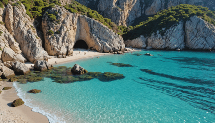 explorez la beauté envoûtante de la plage de petani à céphalonie, où le sable doré et les eaux turquoise offrent un cadre idyllique pour vos vacances. profitez d'un véritable coin de paradis, idéal pour la détente et les activités nautiques.